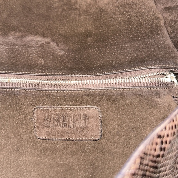 Vintage Granello snake skin leather and suede camera shoulder bag - Picture 5 of 9